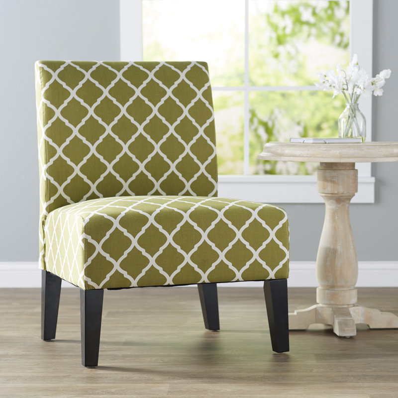 Fauteuil de chambre Lisette, Treillis vert