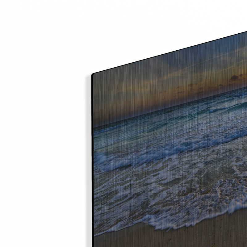 Highland Dunes «Sunrise On South Beach Ii» par Rick Berk, mur en métal, H 16 po x l 24 po
