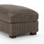 Repose-pieds rembourré rectangulaire en flanelle de fourrure de lapin brun clair, partie modulaire simple pour canapé modulaire-363016869