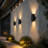 2-Pack Modern Outdoor Wall Light, LED Square Up Down Outdoor Wall Lantern, Aluminum Outdoor Armed Sconce-1517111585