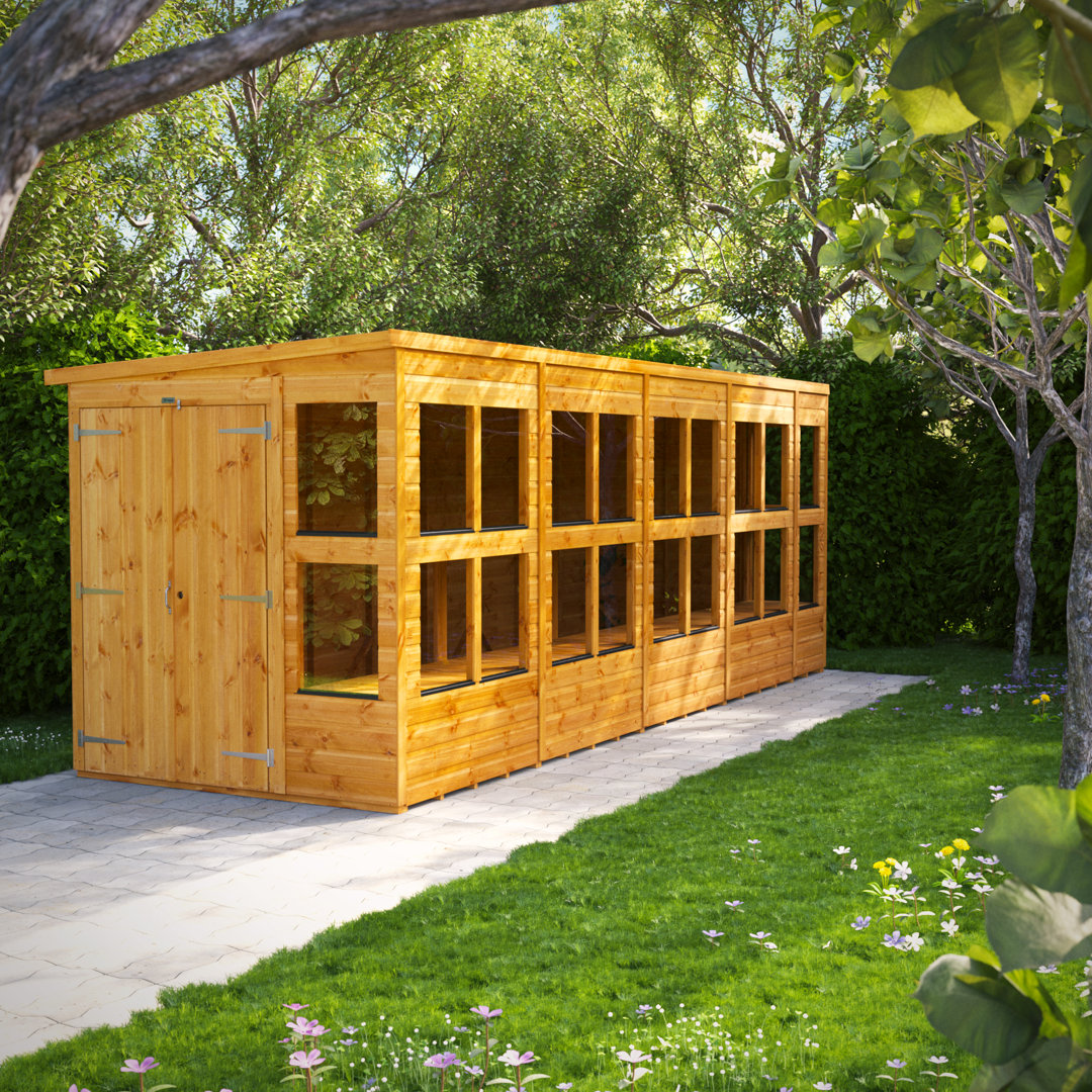 18 x 6 Power Pent Double Door Potting Shed - Image 2