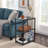 Tall End Side Table,30" Height Nightstand With 3-Tier Storage Shelf-1045587966