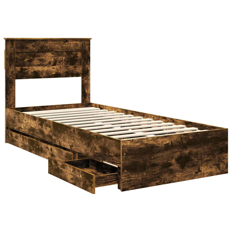 Bed Frame, Small Single (2'6), Smoked Oak