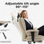 Chaise de bureau ergonomique en similicuir 200 kg avec support lombaire et dossier haut-1313225334