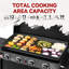 Royal Gourmet 30-Inch 4-Burner Gas Griddle with Hood, Tabletop Gas Griddle with Removable Standing Cart, Black