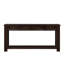 Console en bois de pin de 63 po avec 4 tiroirs et 1 tablette inférieure pour le couloir d'entrée