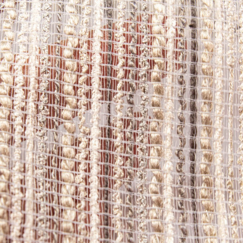 Tissu large à rayures tourbillonnantes, Latté