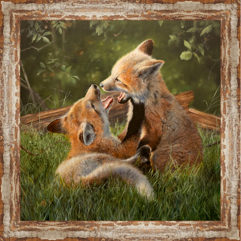 « play date », reproduction de photo sur toile tendue encadrée