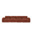 Canapé de salon ergonomique 140 po en velours capitonné 140 po sans assemblage-1016014849