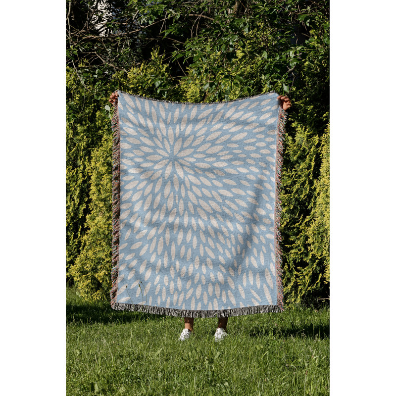 Jeté en coton Addy, Sky, 50x60