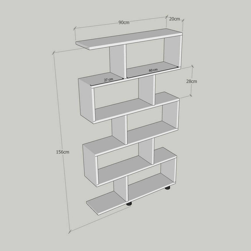 Inverleigh 156cm H x 90cm W Bookcase, Oak