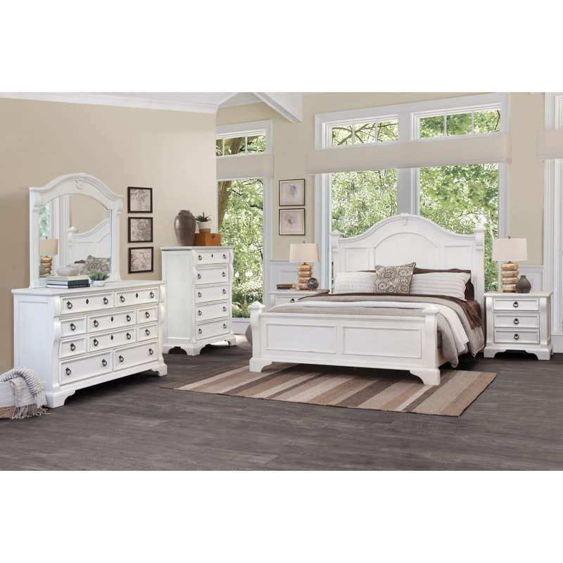Eccleshall 3 Drawer Nightstand, Antique White