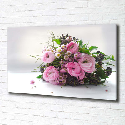Bouquet Of Roses - Wrapped Canvas Print