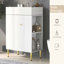 Meuble-lavabo sur pied simple 21,6 po avec plateau en bois manufacturé Spirica