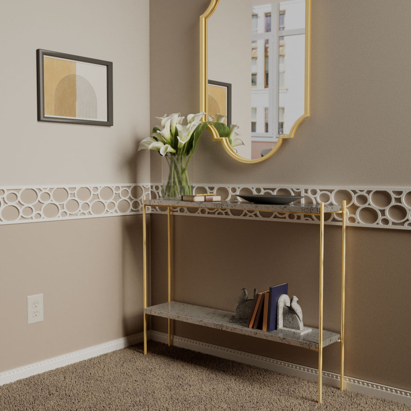 46 5/8"W x 8"H x 3/8"T Hemingway Fretwork Moulding, Architectural Grade PVC, 8" H x 46.63" W x 0.38" D