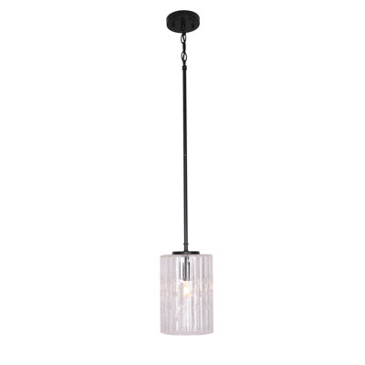 Luminaire suspendu cylindrique à 1 lumière