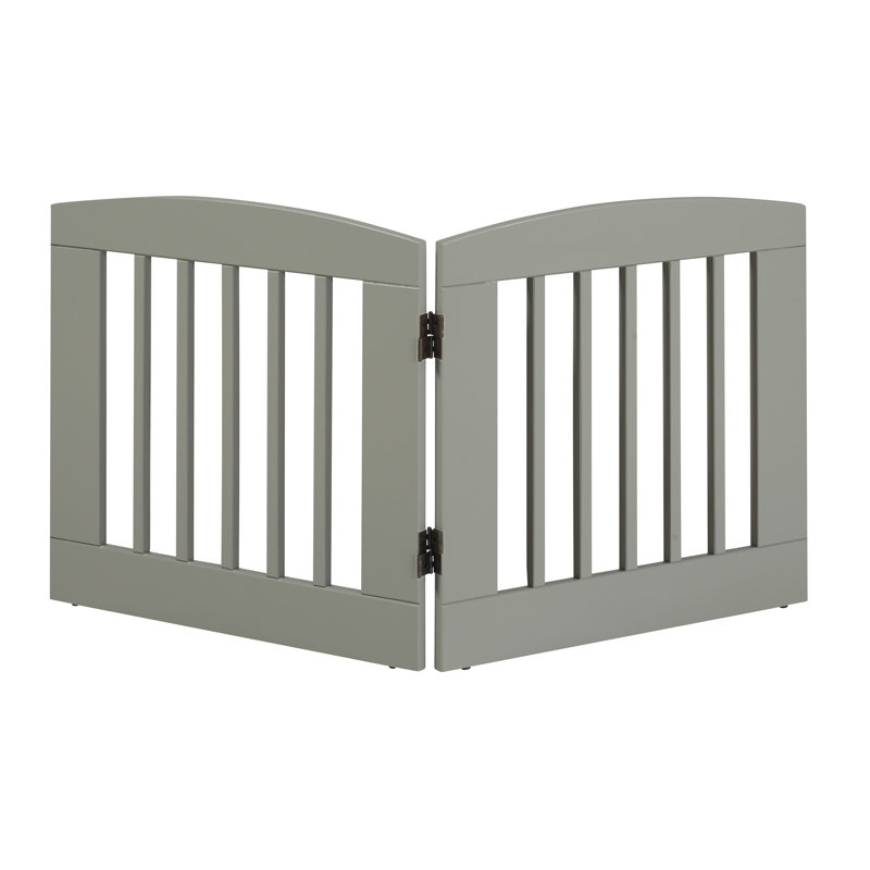Barrière pour animaux Daniella, Moyen (H 24 po x l 48 po x L 0,75 po), gris