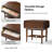 Palig 24"Tall Mid-Century Modern 2-Drawer Solid Wood Veneer with Built-In Charging End Table-1868197669