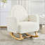 Chaise berçante d'appoint avec dossier incurvé et coussin, confort ultime pour votre maison, velours en peluche