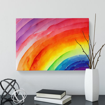 Watercolour Rainbow Art Vol.3 Abstract - Wrapped Canvas