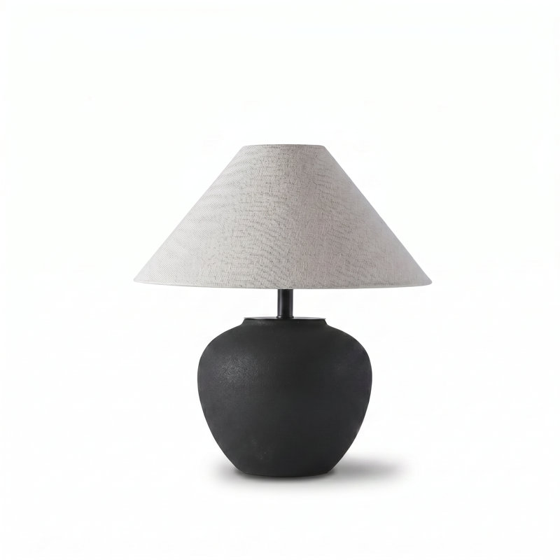 Ceramic Table Lamp, Black
