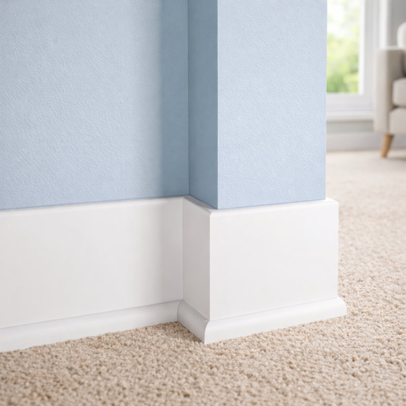 Solid Wood LVL Primed Shoe Molding, 7/16" H x 11/16"D x 96" W, Paint-Ready Interior Trim, 20-Piece / 160 Lf Bundle
