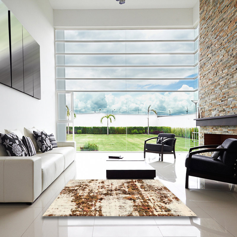 Abstract Indoor Rug, Square 7'