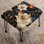 Mystic Gold And Teal Floral Splendor - Floral Rectangle Ottoman