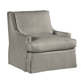 Royce 35" Wide Linen Slipcovered Armchair