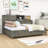 3 Drawers Wooden Daybed with Pushable Shelf, USB & Socket Charging Station-402812618-402812617