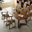 Tables de salle à manger en bois massif brun-1910972492