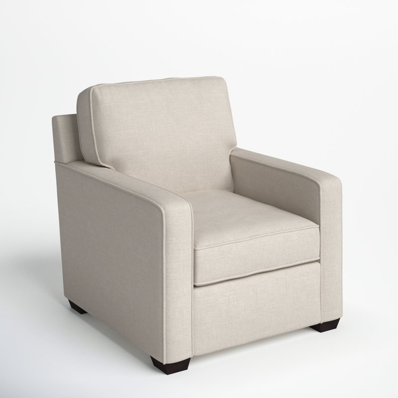 Taylor Upholstered Armchair, Nomad Snow Crypton® Chenille