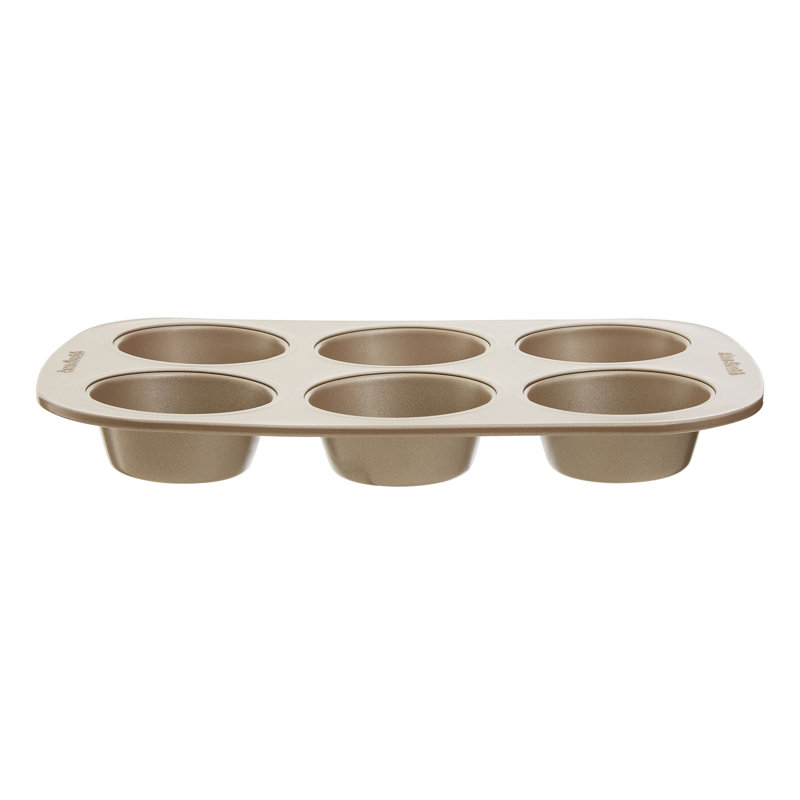 Symple Stuff From Scratch 6 Cup Non-Stick Steel Muffin Pan with Lid