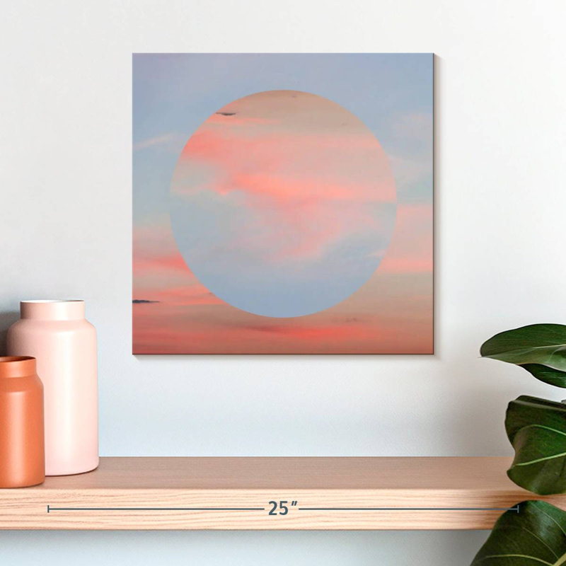 Cercle pastel abstrait, H 16 po x l 16 po