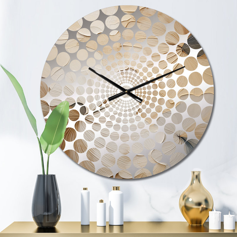 Uzziel - Horloge murale fleurs, Médium