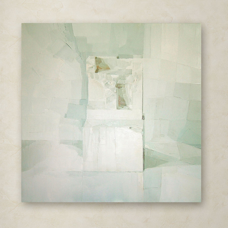 «White», reproduction d'art sur toile, H 14 po x l 14 po