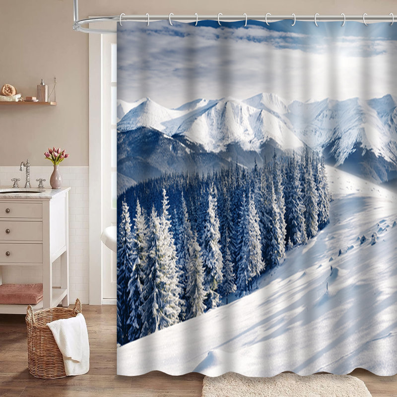 Magnifique rideau de douche avec 12 crochets, L 72 po x l 72 po