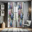 Ensemble de 4 rideaux floraux Ambesonne-24398949