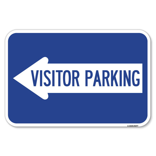 Signmission Visitor Parking (with Left Arrow) 24377 