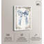Décoration murale ferme en forme de ruban de soie bleu par Art Remedy, cadre blanc, 11 x 16-1455171050-1455171060