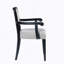 Ensemble de deux chaises de salle à manger rembourrées avec lignes incurvées, structure en bois franc massif, accoudoirs rembourrés pour la salle à manger ou la cuisine-342741060