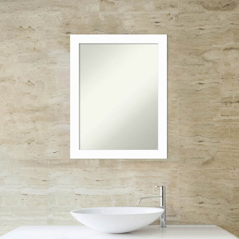 Miroir mural Jion, 27,5 po x 21,5 po, Blanc