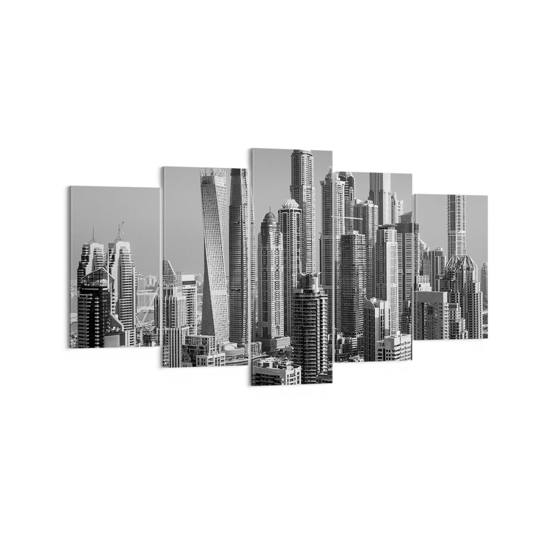 5-tlg. Leinwandbilder-Set Wolkenkratzer Fotografie Dubai