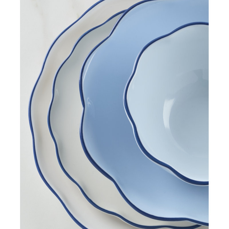 Garden Party 16-Piece Dinnerware Set, Blue