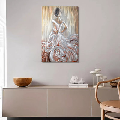 «The Lady in Peach», peinture sur métal