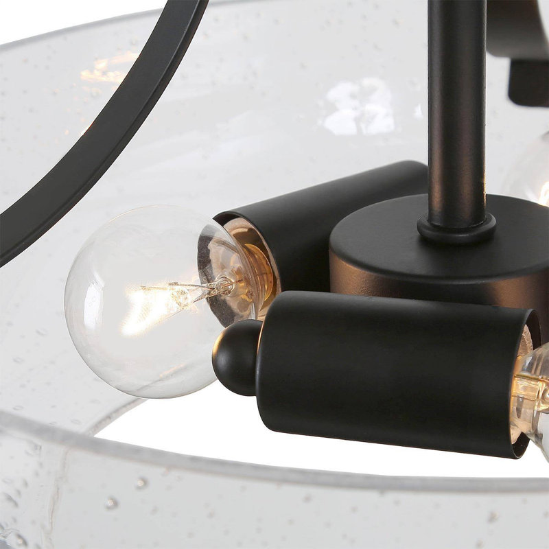 Adia Glass Semi Flush Mount