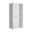 Armoire-penderie Misuri avec porte double, tiroir, barres de suspension et tablettes ouvertes-452557492