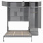 Grand lit escamotable mural avec armoire supérieure, tablettes et garde-robe, lit pliant peu encombrant-1574019662