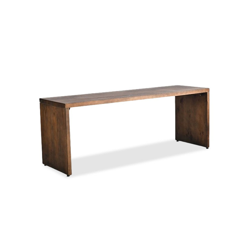 Dark-brown Rectangular Solid Wood desk, 29.53" H x 70.87" W x 23.62" D