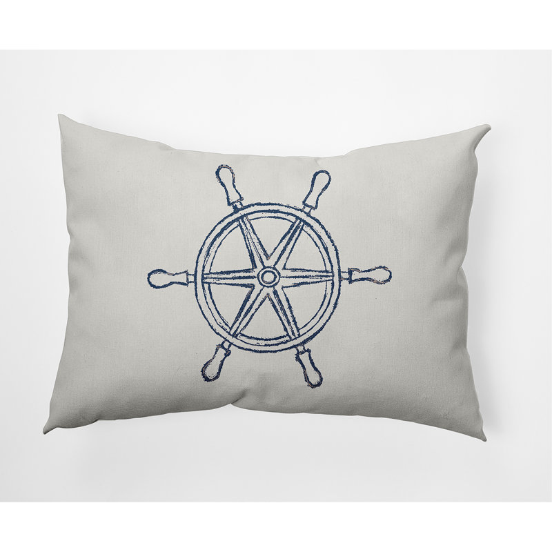Coussin Nantucket, Bleu nautique, 14 po x 20 po